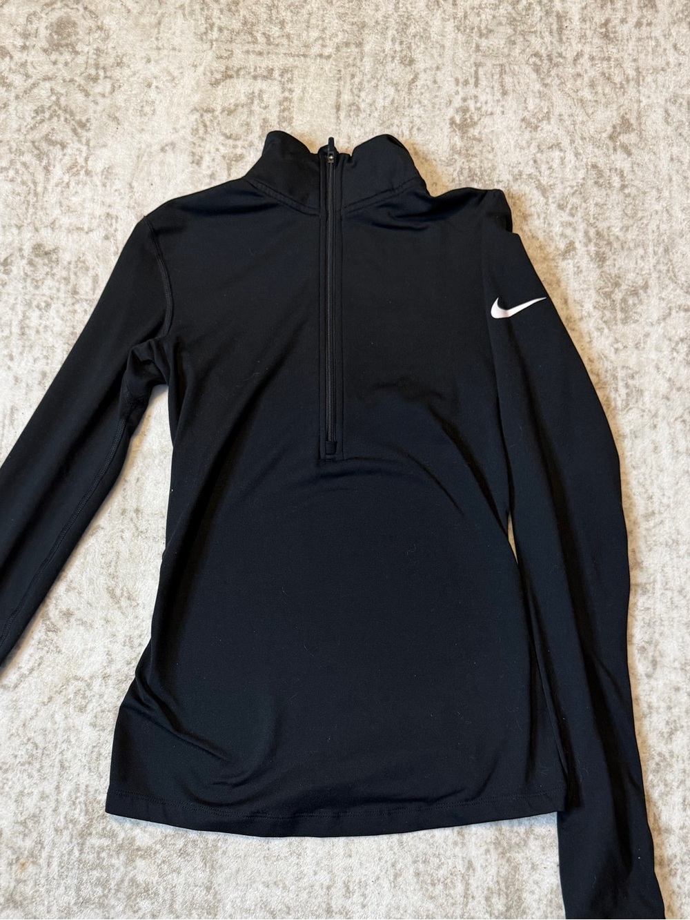 Nike Black Women's Long-Sleeve Half-Zip Athletic Top